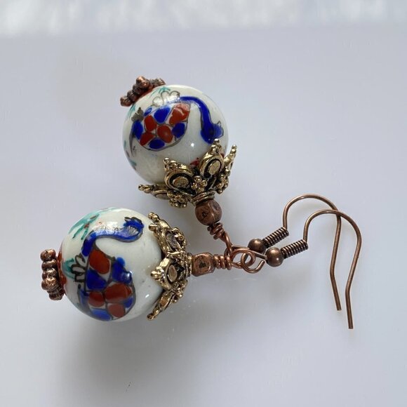 ❤️ Handpainted Ceramic Turtles Earrings - Picture 7 of 15